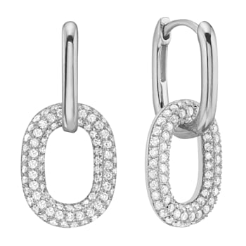 14K White Gold 0.86ct Diamond Earrings