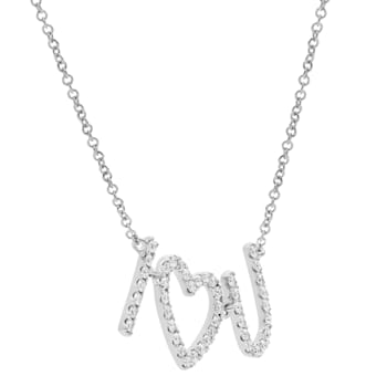 14KW 0.34ct Diamond Pendant With Chain