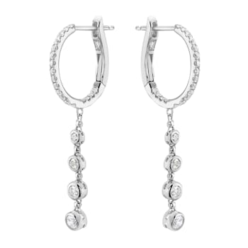 14K White Gold 0.86ct Diamond Earrings