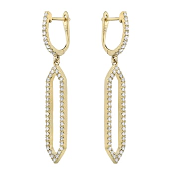 14K Yellow Gold 0.54ct Diamond Earrings
