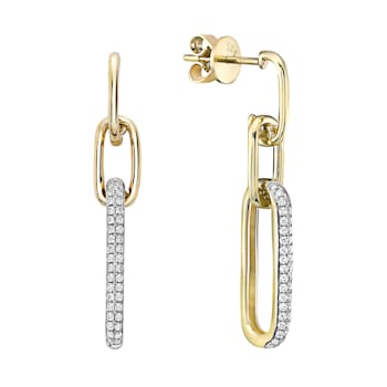 14K Yellow Gold 0.29ct Diamond Earrings
