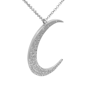 14KW 0.23ct Diamond Pendant With Chain