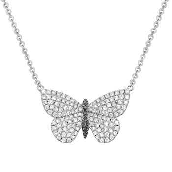 14KW 0.49ct Diamond Pendant With Chain