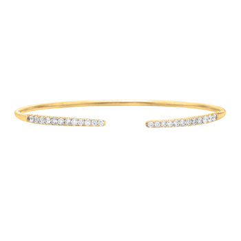 14K Yellow Gold 0.81ctw Diamond Bangle