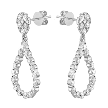 14K White Gold 1.53ct Diamond Earrings