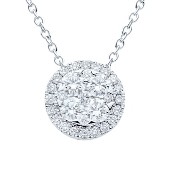 14KW 1.19ct Diamond Pendant With Chain