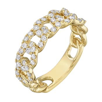 14K Yellow Gold 0.56ct Diamond Ring