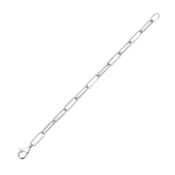 14K White Gold 1.58ctw Diamond Paperclip Bracelet