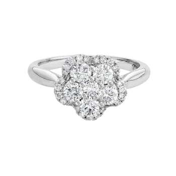 14K White Gold 0.95ct Diamond Ring