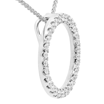 14KW 0.55ct Diamond Pendant With Chain