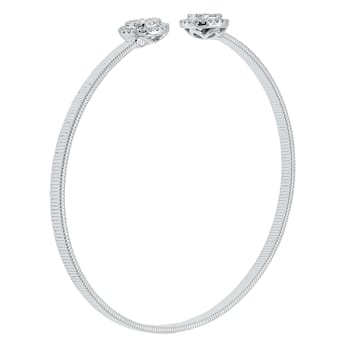 14K White Gold 0.7ctw Diamond Bangle