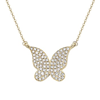 14KY 0.21ct Diamond Pendant With Chain
