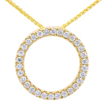 14KY 0.55ct Diamond Pendant With Chain