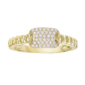 14K Yellow Gold 0.13ct Diamond Ring
