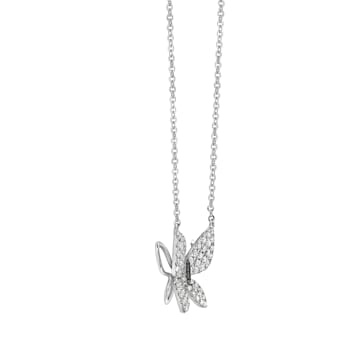 14KW 0.54ct Diamond Pendant With Chain
