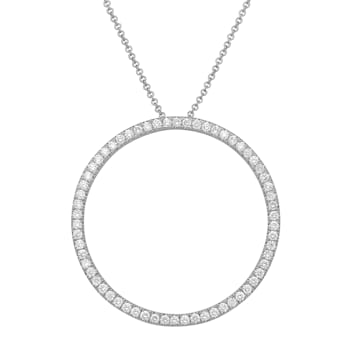 14KW 1.04ct Diamond Pendant With Chain