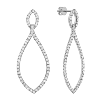 14K White Gold 1.66ct Diamond Earrings