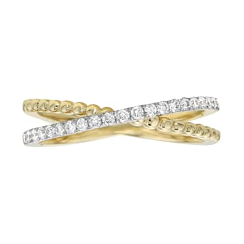14K Yellow Gold 0.19ct Diamond Ring