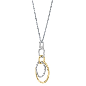 14KW 0.60ct Diamond Pendant With Chain