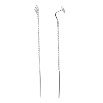 14K White Gold 0.14ct Diamond Earrings