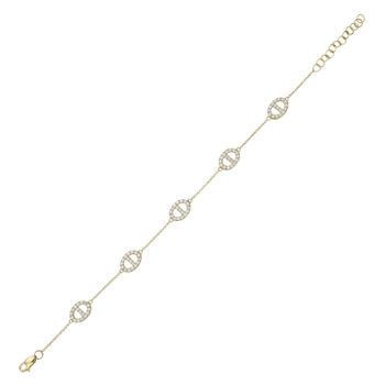 14K Yellow Gold 0.71ctw Diamond Bracelet