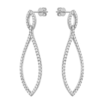 14K White Gold 1.66ct Diamond Earrings