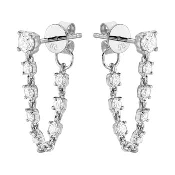 14K White Gold 0.64ct Diamond Earrings