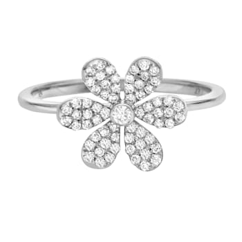 14K White Gold 0.26ct Diamond Ring