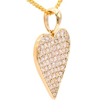 14KY 0.73ct Diamond Pendant With Chain