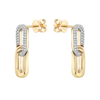 14K Yellow Gold 0.46ct Diamond Earrings