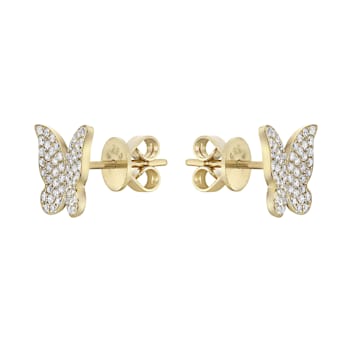 14K Yellow Gold 0.38ct Diamond Earrings