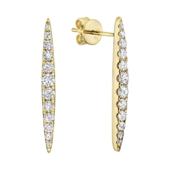 14K Yellow Gold 0.52ct Diamond Earrings