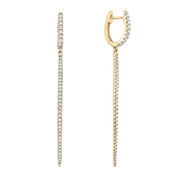 14K Yellow Gold 0.52ct Diamond Earrings