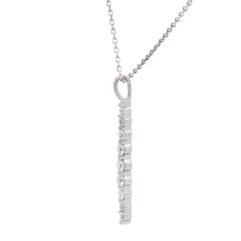 14KW 0.61ct Diamond Pendant With Chain