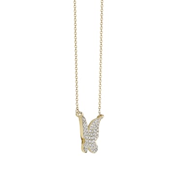 14KY 0.21ct Diamond Pendant With Chain