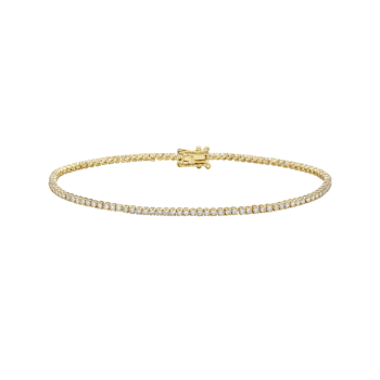 14K Yellow Gold 1.22ctw Diamond Tennis Bracelet