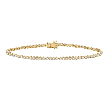 14K Yellow Gold 1ctw Diamond Tennis Bracelet