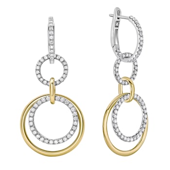 14K White Gold 1.24ct Diamond Earrings