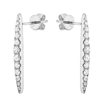 14K White Gold 0.52ct Diamond Earrings