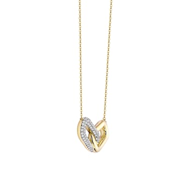 14KY 0.26ct Diamond Pendant With Chain