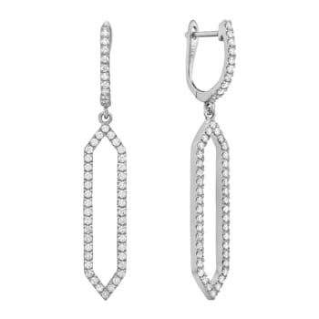 14K White Gold 0.54ct Diamond Earrings