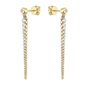 14K Yellow Gold 0.57ct Diamond Earrings
