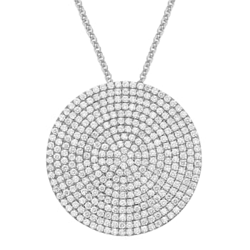 14KW 2.00ct Diamond Pendant With Chain