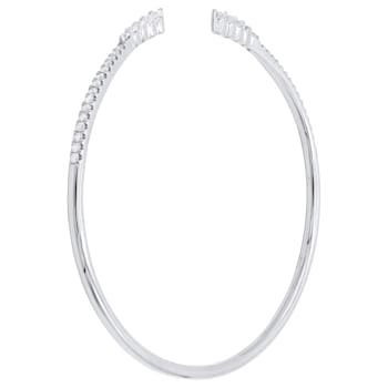 14K White Gold  0.53ctw Diamond Bangle