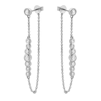 14K White Gold 0.9ct Diamond Earrings