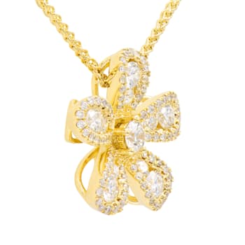 14KY 0.22ct Diamond Pendant With Chain