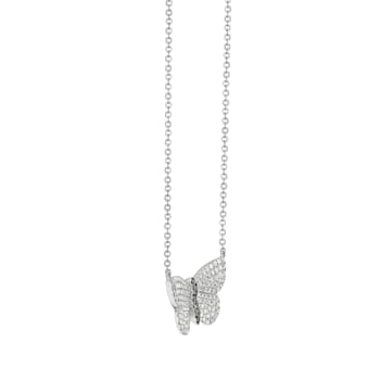 14KW 0.49ct Diamond Pendant With Chain