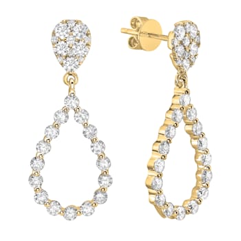 14K Yellow Gold 1.53ct Diamond Earrings