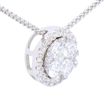 14KW 1.19ct Diamond Pendant With Chain