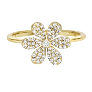 14K Yellow Gold 0.26ct Diamond Ring